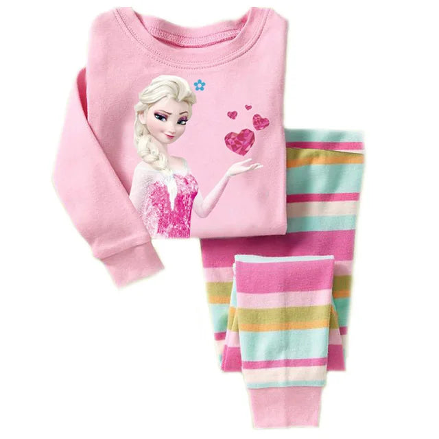 Children's Pajamas Series Pajamas Sets Baby Girls Boys Clothes Pijamas Cartoon Long Sleeve Sleepwear