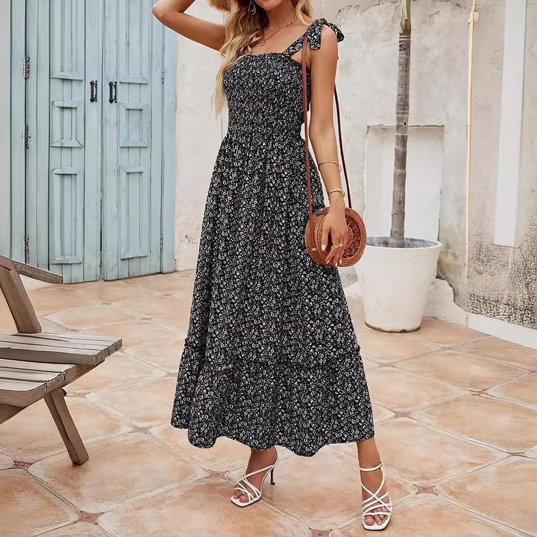 Bohemia Printed Sling Loose Casual Dress