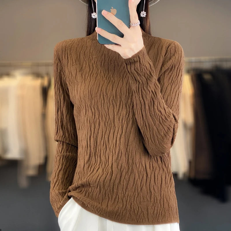 2023 New Women's Cashmere Sweater Fashion Sweater Knitted Cashmere Sweater Top Women's Pullover Autumn and Winter Sweater