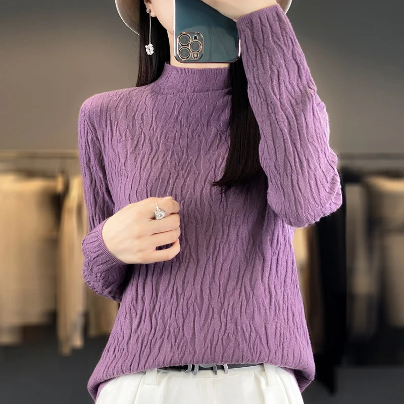 2023 New Women's Cashmere Sweater Fashion Sweater Knitted Cashmere Sweater Top Women's Pullover Autumn and Winter Sweater