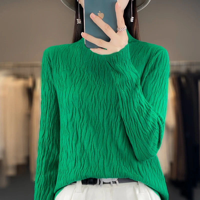 2023 New Women's Cashmere Sweater Fashion Sweater Knitted Cashmere Sweater Top Women's Pullover Autumn and Winter Sweater