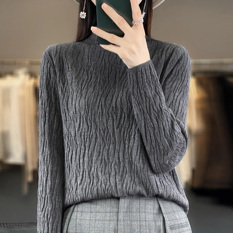 2023 New Women's Cashmere Sweater Fashion Sweater Knitted Cashmere Sweater Top Women's Pullover Autumn and Winter Sweater