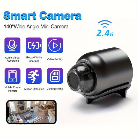 1pc Wireless Smart Home Security Camera With Night Vision, USB Powered, WiFi Remote Monitoring, Indoor Surveillance With Loop Recording And Ultra Wide Angle