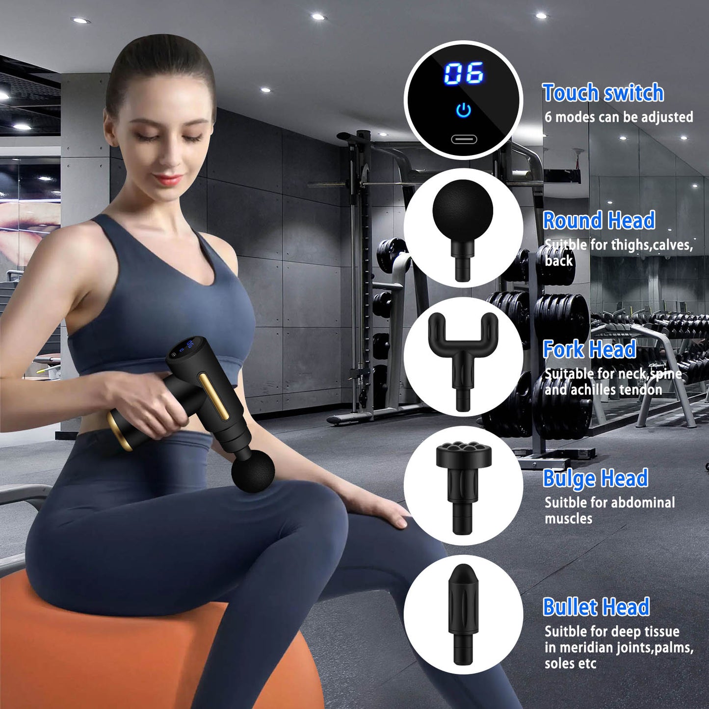 Massage Gun, Deep Tissue Muscle Handheld Percussion Massager, Suitable For Body, Back And Neck Relaxation, Compact And Elegant Design For Women, Holiday Gift
