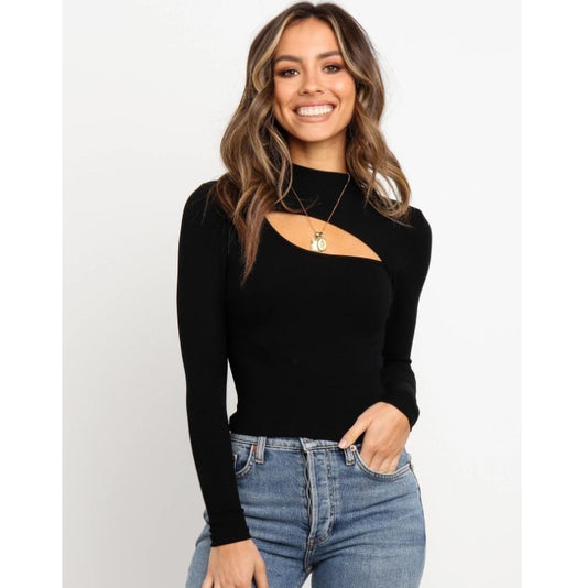 Women's solid color slim top sweater