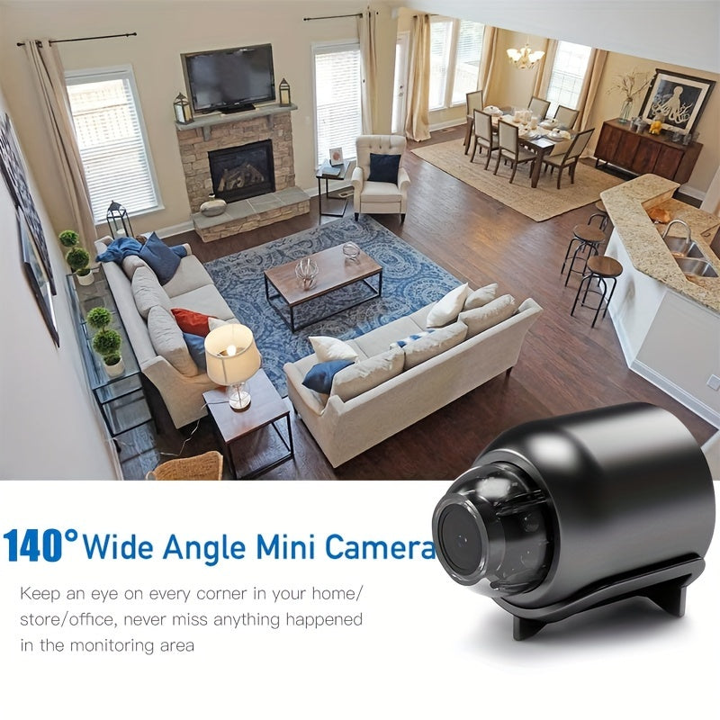 1pc Wireless Smart Home Security Camera With Night Vision, USB Powered, WiFi Remote Monitoring, Indoor Surveillance With Loop Recording And Ultra Wide Angle