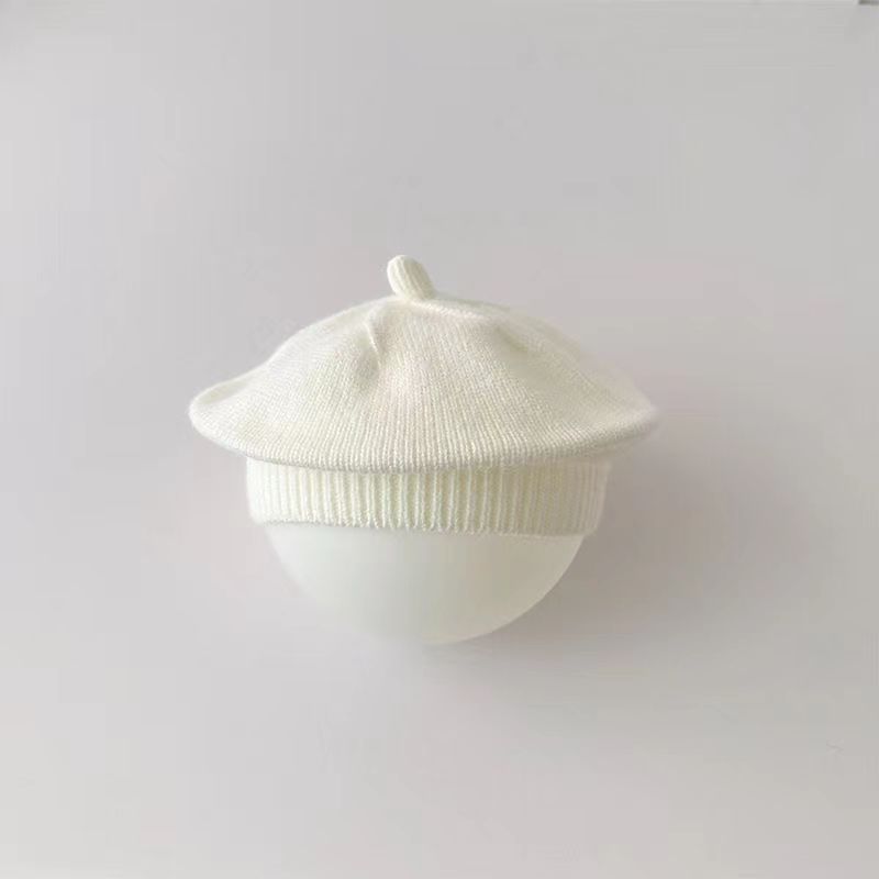 Candy Color All-match Knitted Children's Western Style Leisure Wool Painter Cap