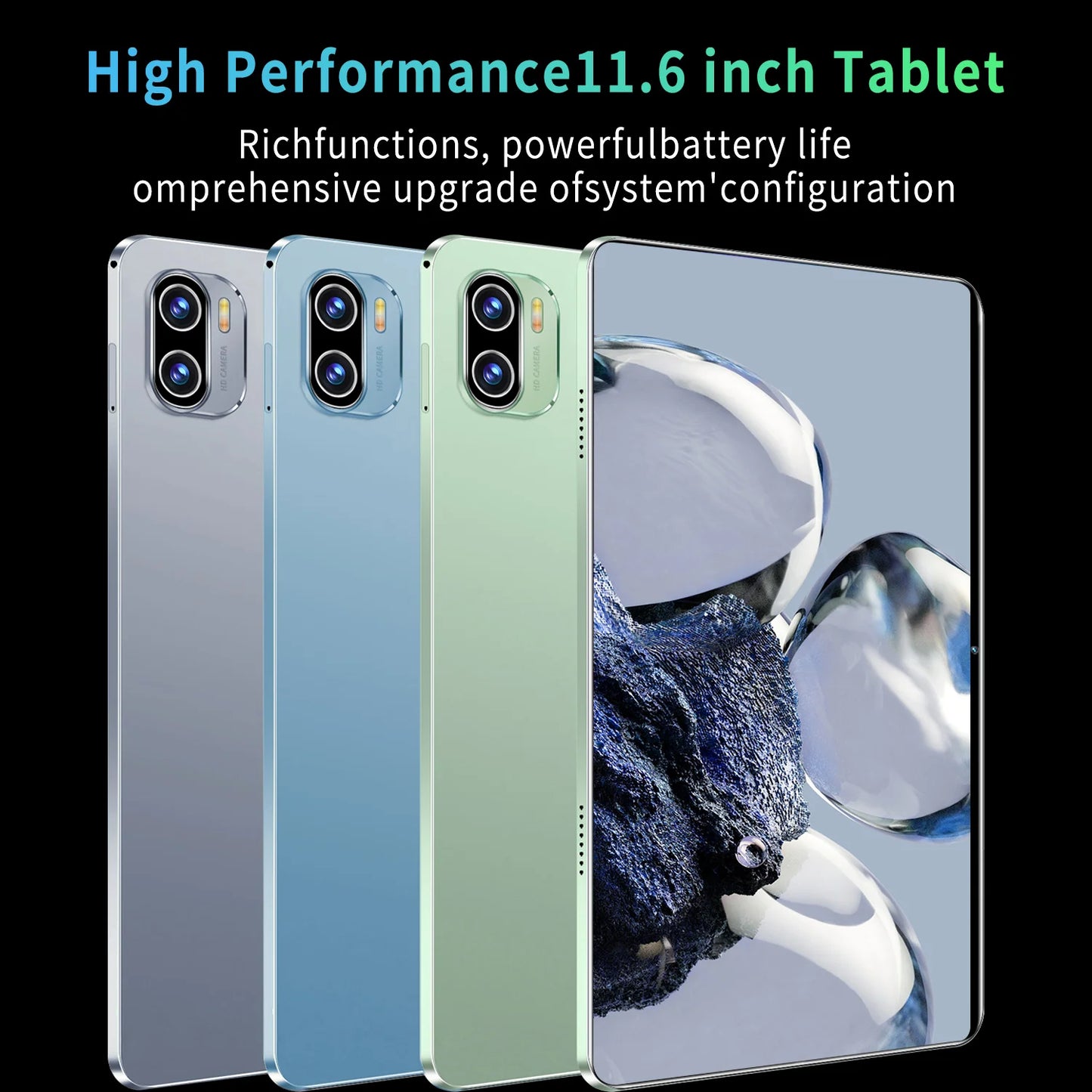11.6 Inch Android 13 Tablet, 16GB RAM 1TB ROM, 12000mAh Battery 10 Core IPS HD Touch Screen Tablets FD65362862