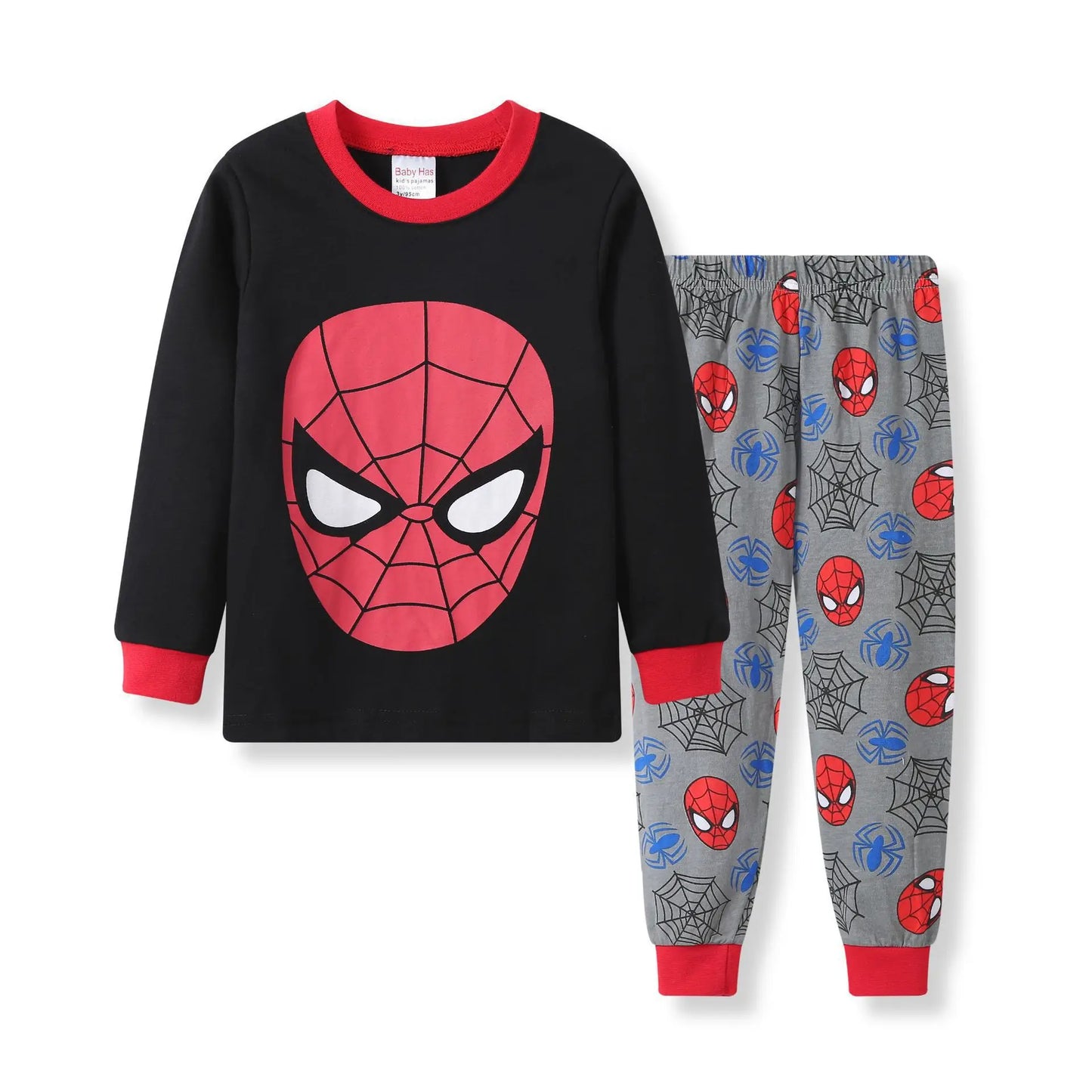 Spiderman cartoon children's long sleeve pajamas Sleepwear hero League home wear boys' underwear two piece suit pajamas