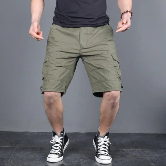 2024 Men's Military Cargo Shorts Summer Army Tactical Joggers Shorts Men Loose Work Casual Cotton Short Pants Man Plus Size 4XL