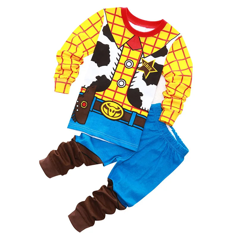 Children's Pajamas Series Pajamas Sets Baby Girls Boys Clothes Pijamas Cartoon Long Sleeve Sleepwear