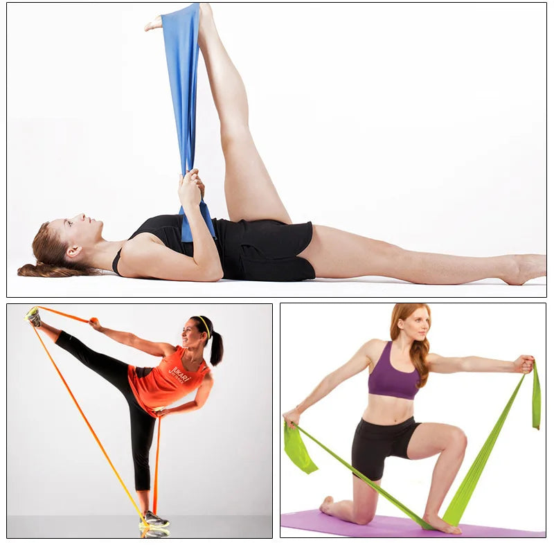 1.5m/1.8m Resistance Bands Latex Free Home Gym Fitness Equipment For Physical Therapy,Pilates,Stretch,Yoga,Strength Training