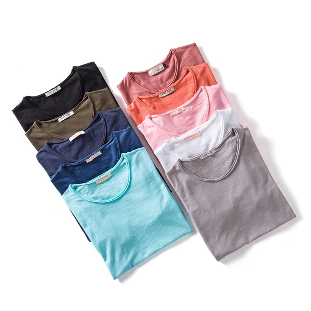 2021 Summer 100% cotton T shirt Men Casual Soft Fitness Shirt Men T Shirt Tops Tee Shirts O Neck Short Sleeve Tshirt Men