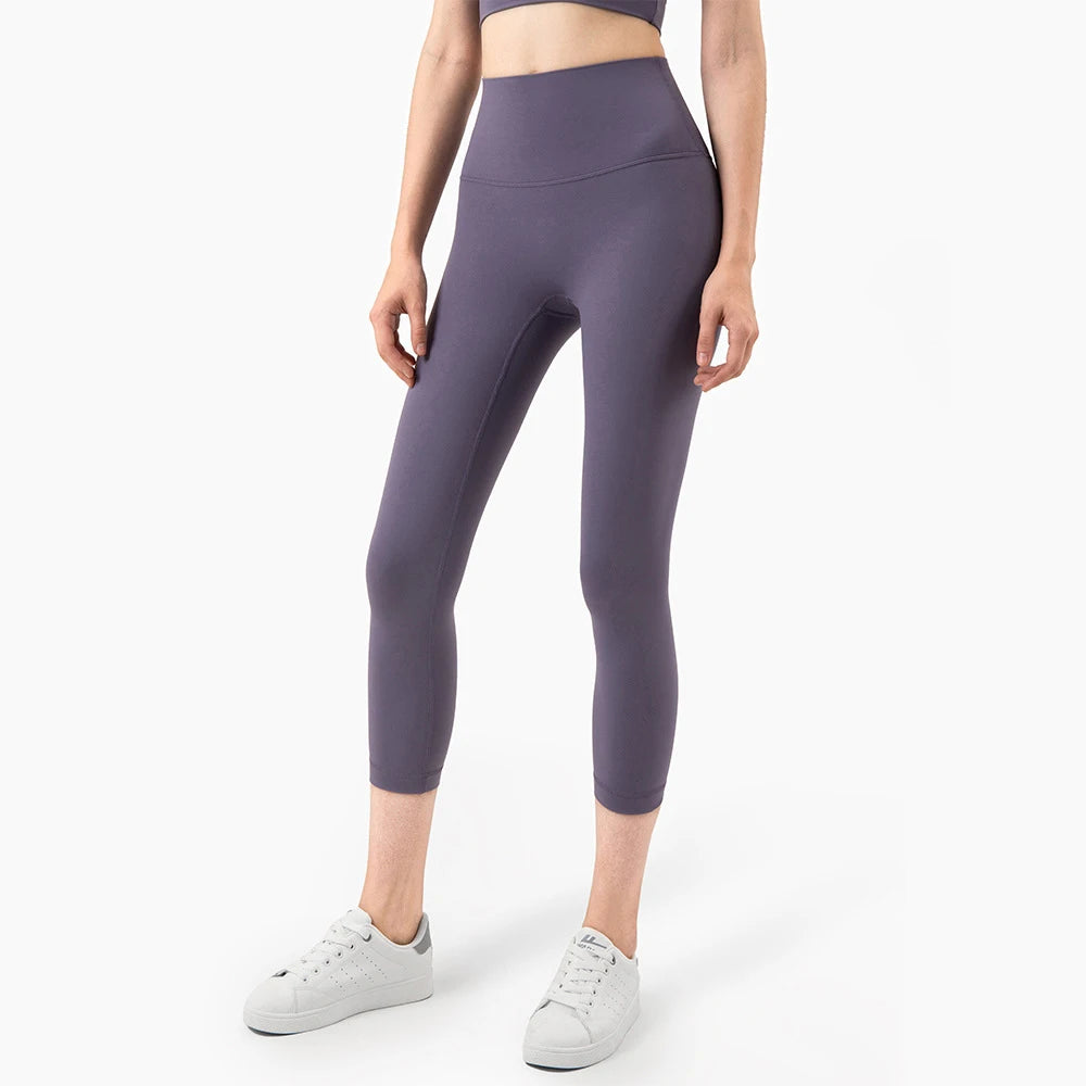 INLUMINE New Sports Leggings with Pocket Women High Waist Elastic Yoga 7 Points Pants Gym Fitness Tight Legging Woman Sportswear