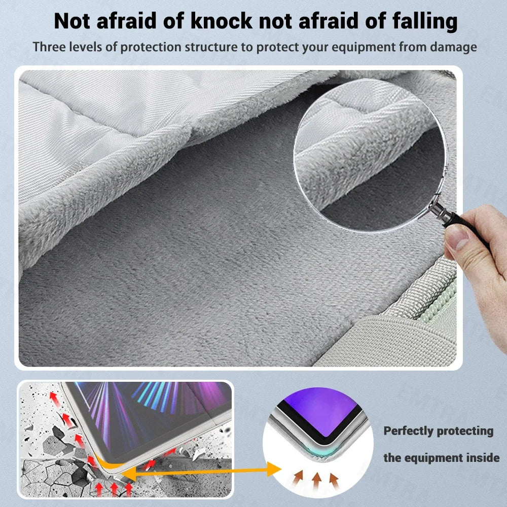 Tablet Sleeve Bag For Samsung Galaxy Tab S7 FE S8 S9 Plus A8 S6 Lite Case For iPad Pro 11 12 9 iPad 7 8 9 Gen Air 4 5 Tablet Bag