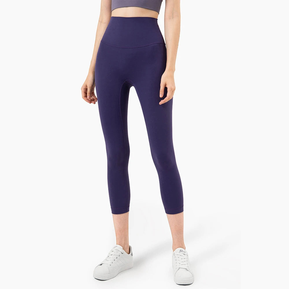 INLUMINE New Sports Leggings with Pocket Women High Waist Elastic Yoga 7 Points Pants Gym Fitness Tight Legging Woman Sportswear