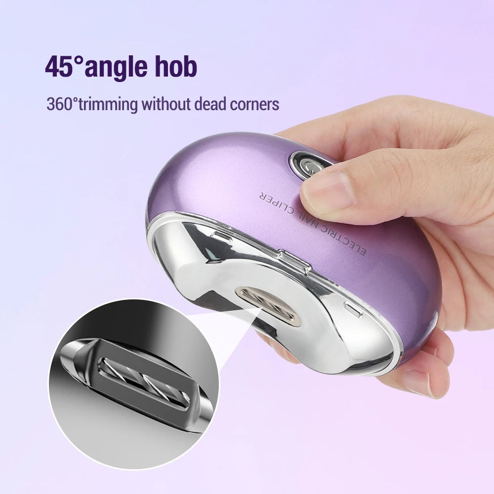 Electric Nail Clippers Rechargeable Mini Household Nail Trimming Machine for Children Adults Portable Automatic Nail Trimmer