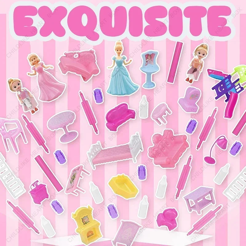Doll House Villa Princess Castle Set Girl    Big   Simulation   Kit Girl's Puzzle Toy Gift