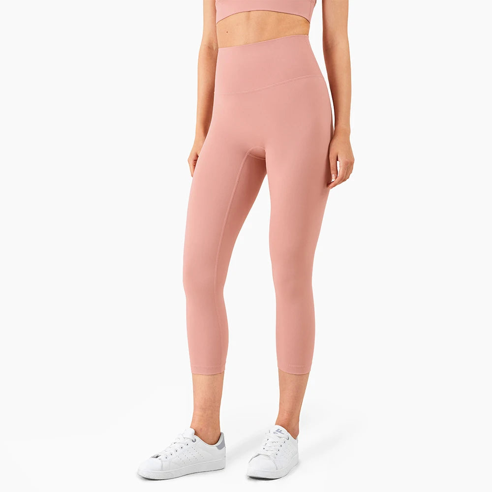 INLUMINE New Sports Leggings with Pocket Women High Waist Elastic Yoga 7 Points Pants Gym Fitness Tight Legging Woman Sportswear