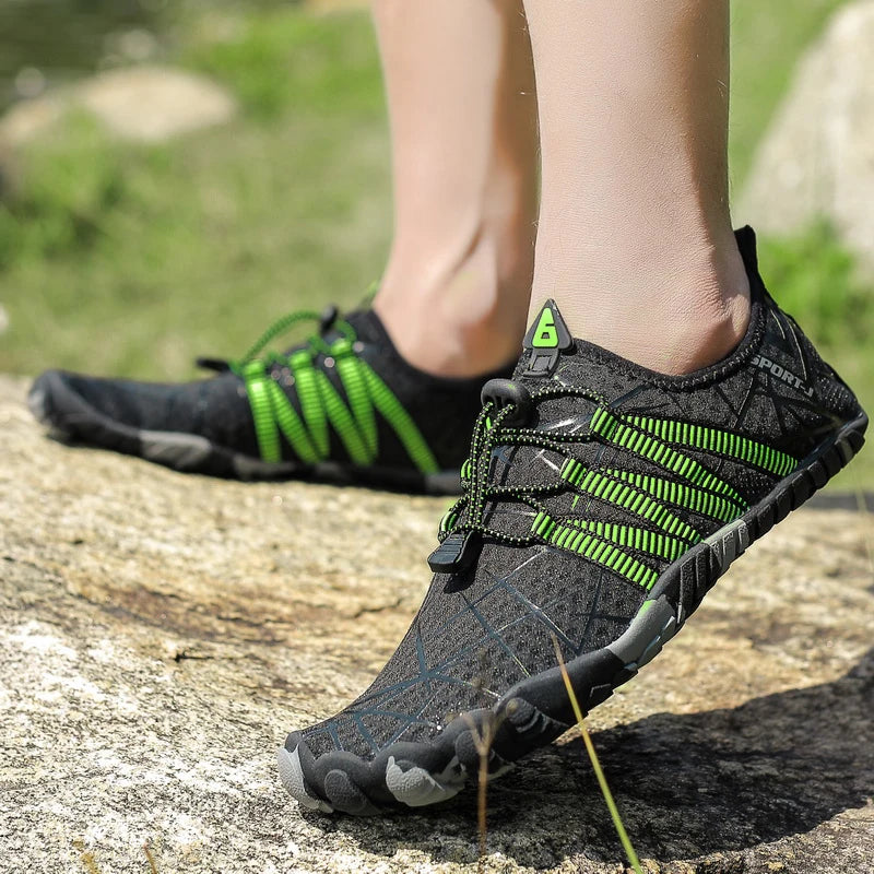 Hot-Sale Aqua Shoes Men Women Outdoor Water Shoes Breathable Quick-Dry Hiking Sneakers Five-Finger Wading Footwear
