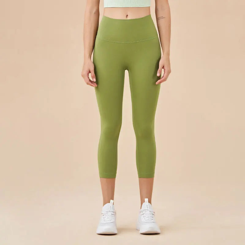 INLUMINE New Sports Leggings with Pocket Women High Waist Elastic Yoga 7 Points Pants Gym Fitness Tight Legging Woman Sportswear