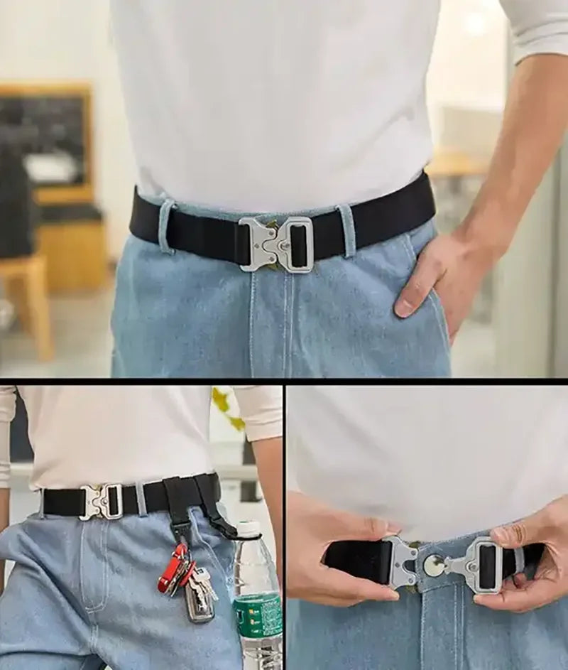 1pcs Nylon Canvas Waistband Tactics Fabric Buckle Hook Training Shorts Men Belt