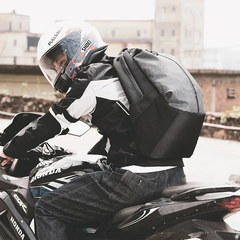 17.3 Inch Laptop Backpack For Men 40L Travel Backpack Riding Motorcycle Helmet Bag Student School Backpack Outdoor Backpack