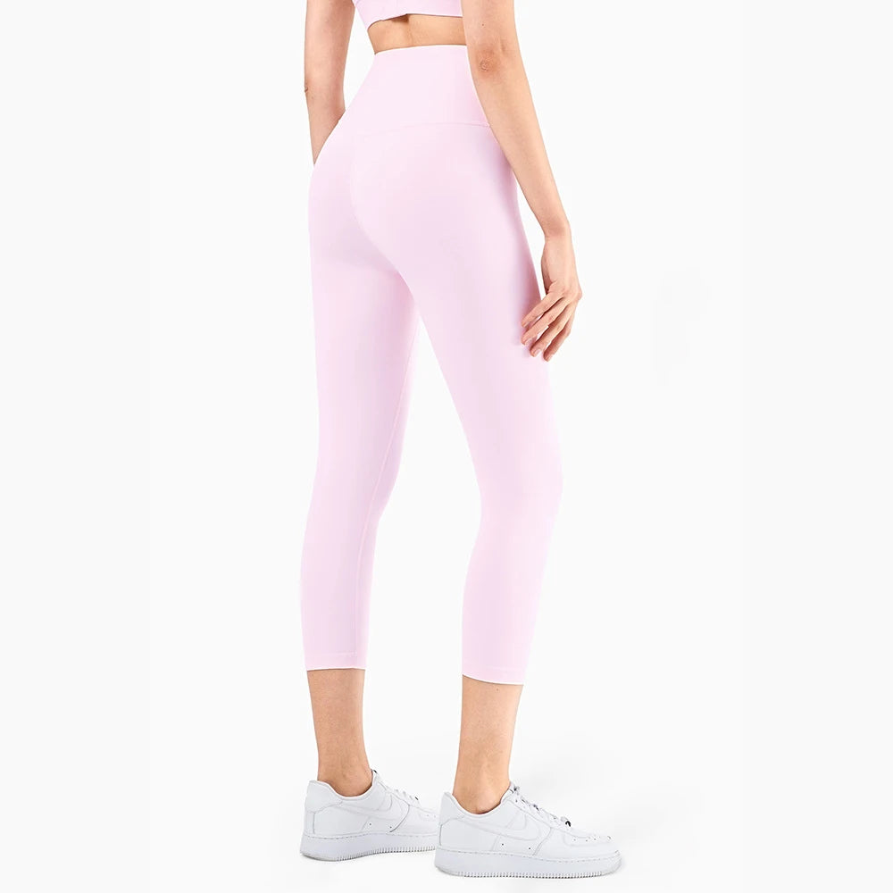 INLUMINE New Sports Leggings with Pocket Women High Waist Elastic Yoga 7 Points Pants Gym Fitness Tight Legging Woman Sportswear