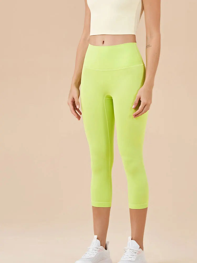 INLUMINE New Sports Leggings with Pocket Women High Waist Elastic Yoga 7 Points Pants Gym Fitness Tight Legging Woman Sportswear