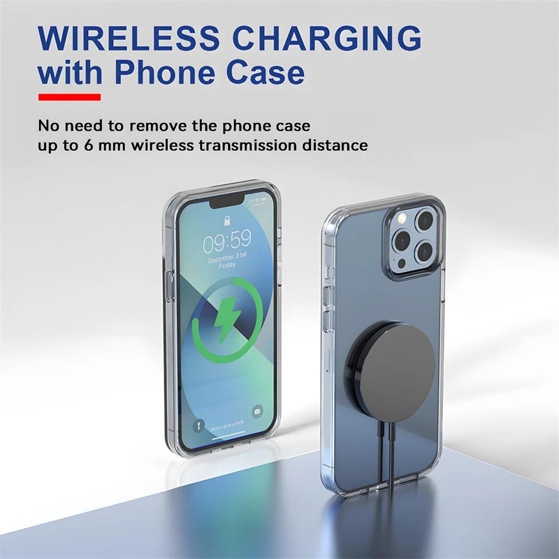 30W PD Magnetic Wireless Charging For iPhone 15 14 13 12 Pro Max USB Type-C Charger For Samsung S24 S23 Ultra Xiaomi Fast Charge
