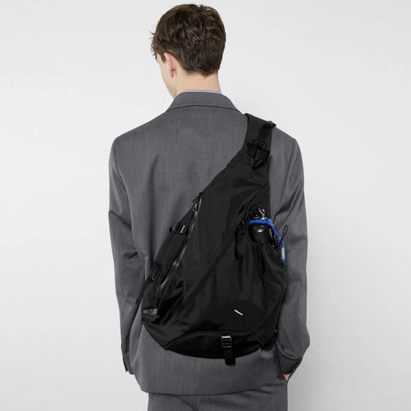 Large Capacity Men's Chest Pack Casual Hip Hop Travel Unisex Crossbody Bag High Quality Nylon Storage Shoulder Bag Free Shipping