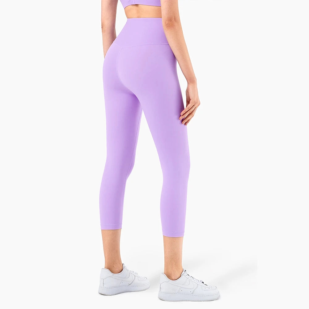 INLUMINE New Sports Leggings with Pocket Women High Waist Elastic Yoga 7 Points Pants Gym Fitness Tight Legging Woman Sportswear