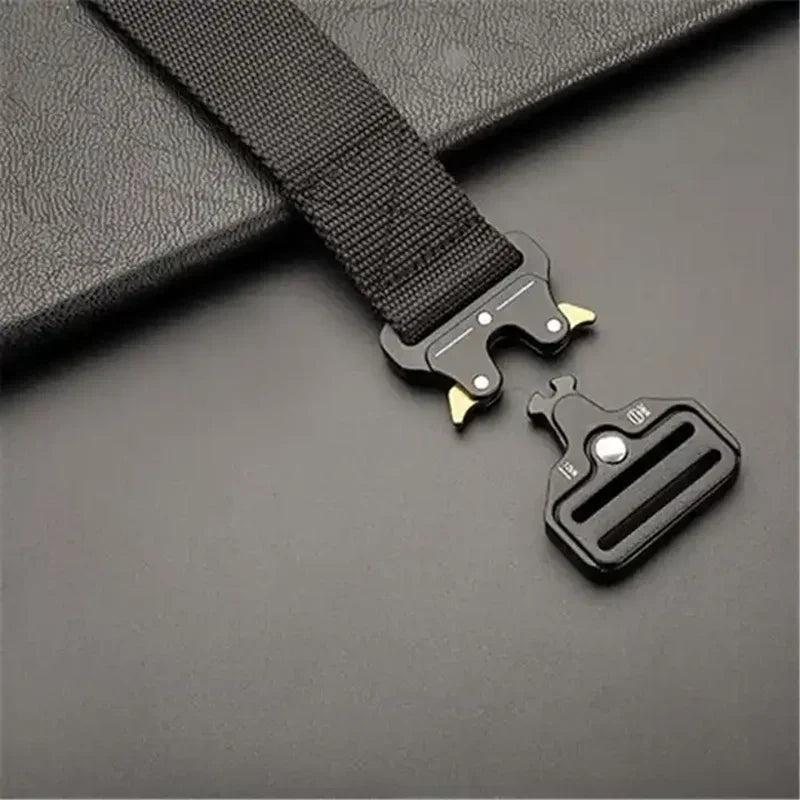 1pcs Nylon Canvas Waistband Tactics Fabric Buckle Hook Training Shorts Men Belt