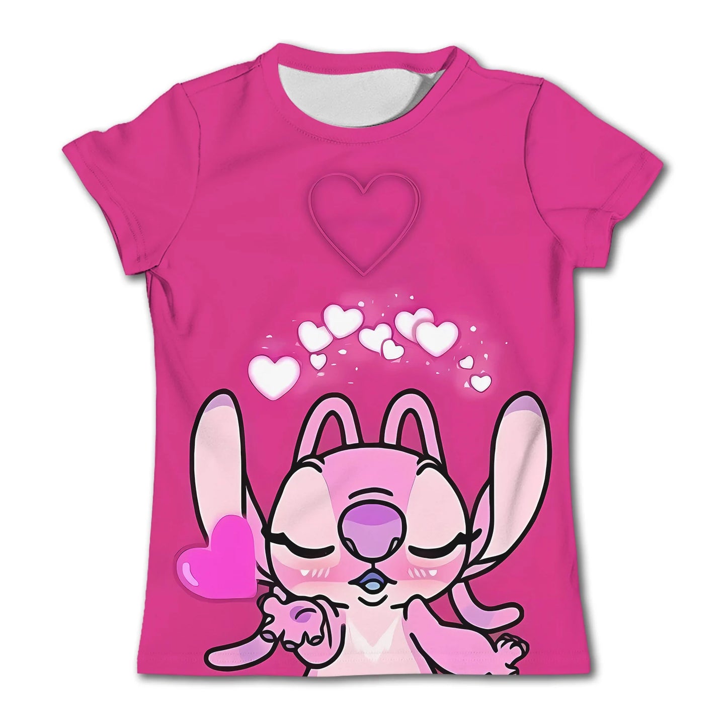 Summer Children Top Stitch Print Kids Short Sleeve T-shirt Girls Birthday T Shirts Boys' Clothing Casual O-Neck Shirt for Child