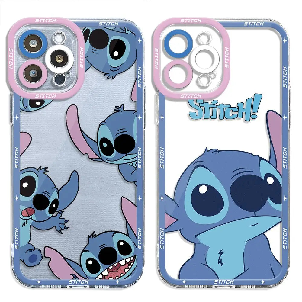 Cartoon Lilo Stitch Phone Case for Apple iPhone 15 Pro Max 13 14 Plus 12 Mini 11 Pro XR 8 SE 7 6S XS MAX Matte Shockproof Cover
