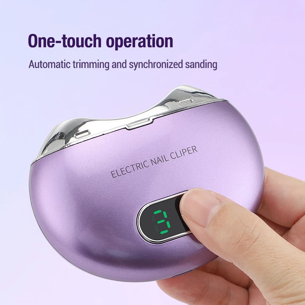 Electric Nail Clippers Rechargeable Mini Household Nail Trimming Machine for Children Adults Portable Automatic Nail Trimmer