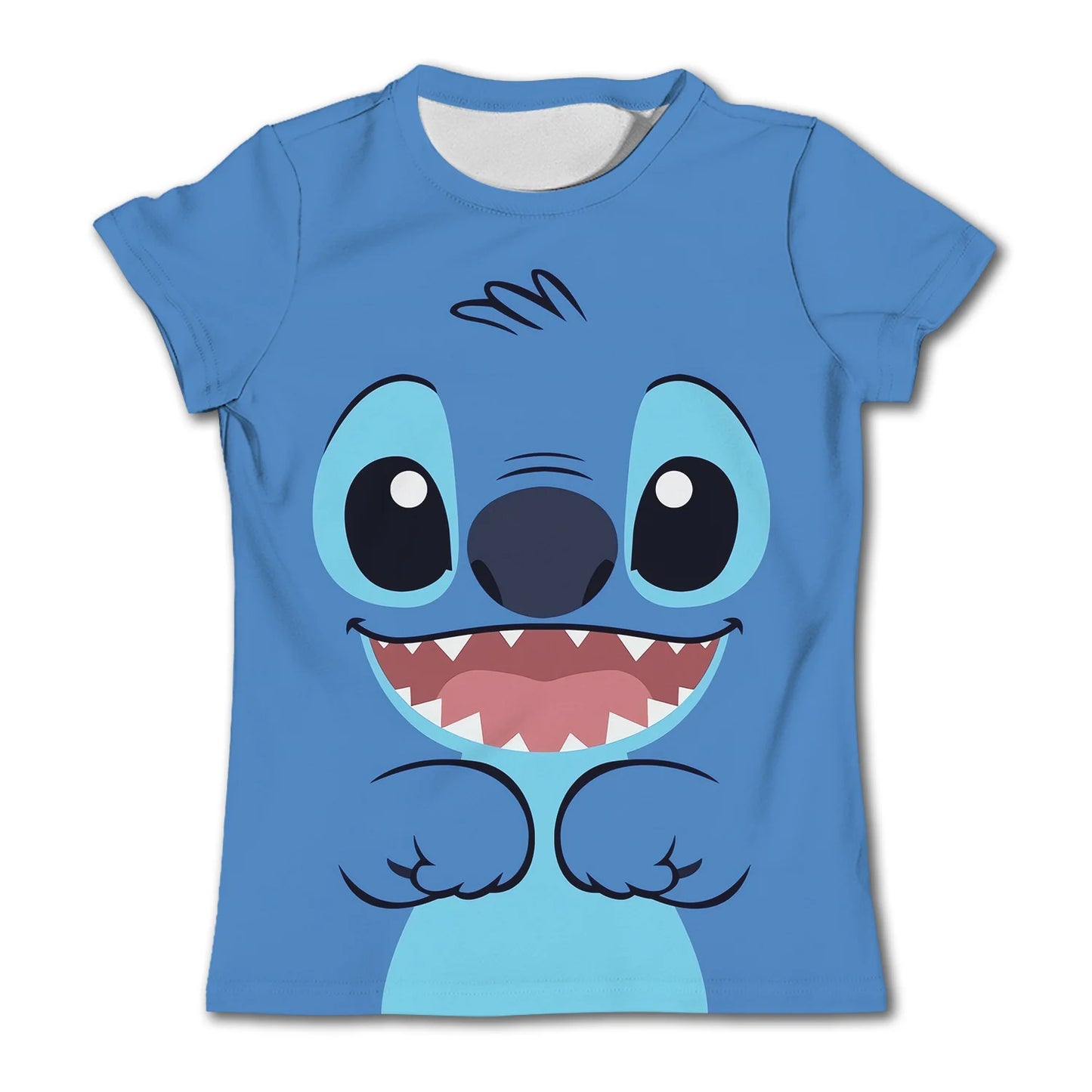 Summer Children Top Stitch Print Kids Short Sleeve T-shirt Girls Birthday T Shirts Boys' Clothing Casual O-Neck Shirt for Child