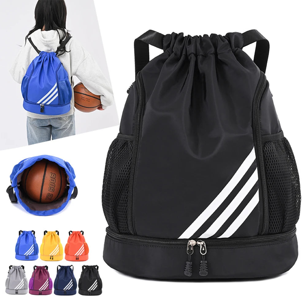 New Basketball Backpack Outdoor Waterproof Swimming Fitness Travel Sports Bag Elastic Functional Shoulder Bags Basketball Pouch
