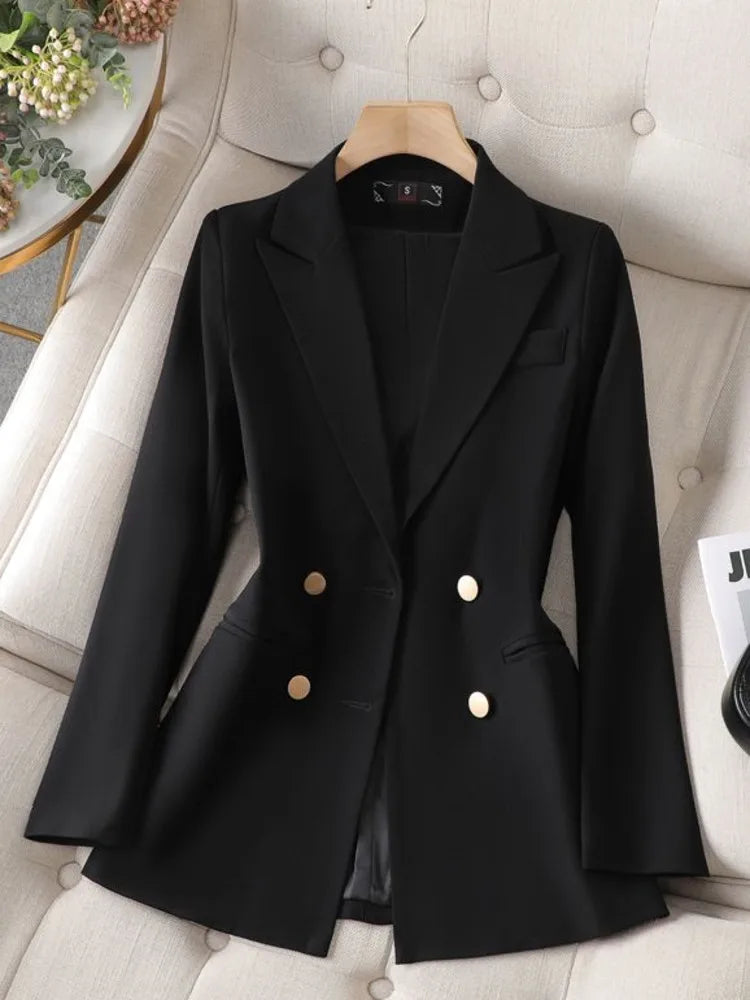 Blazers Women Jackets Business Work Office Solid Color Temperament Elegant All Match Chic Casual Fashion Blazer Comfortable