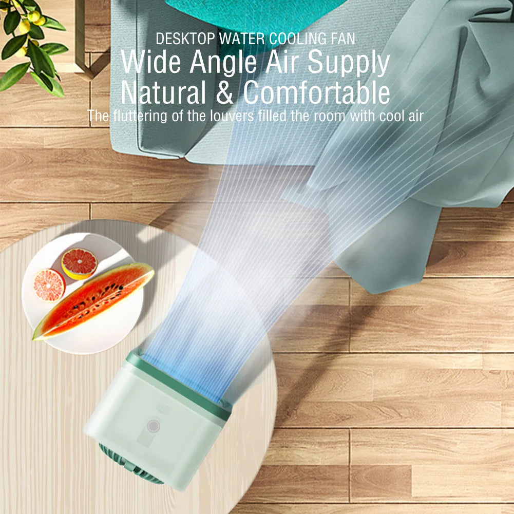 22 Celsius 30 Decibels Humidifier Cooler Fan 3 Gear Air Conditioner Fans Portable USB Chargeable Desktop Spray Fans For Office Dormitory Room