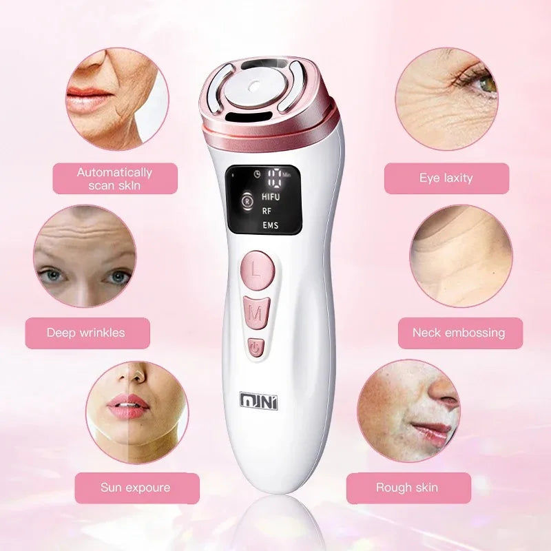 Mini HIFU 2.0 Generation Original EMS RF Ultrasonic Rejuvenation Tighten Lifting Therapy Skin Facial Care LED Anti Wrinkle