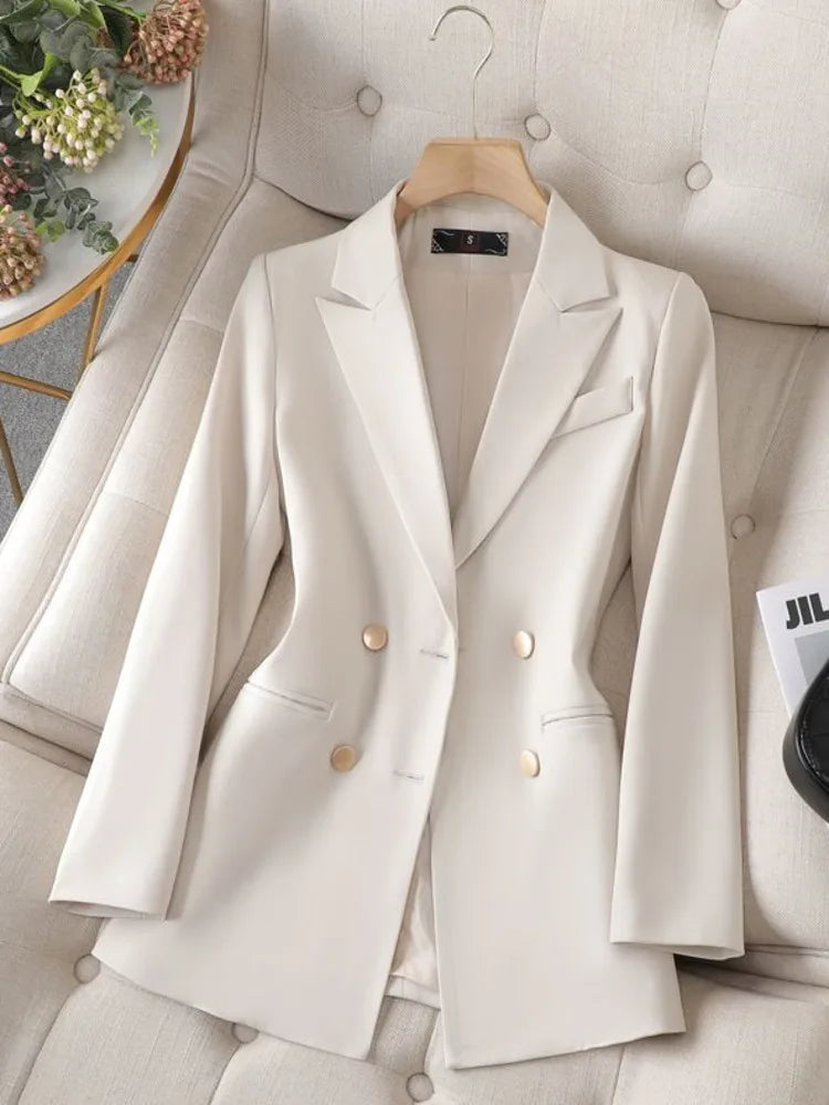 Blazers Women Jackets Business Work Office Solid Color Temperament Elegant All Match Chic Casual Fashion Blazer Comfortable