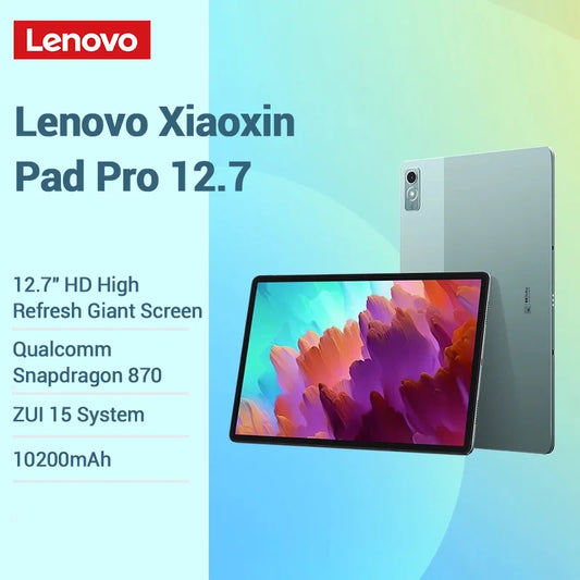Global Rom Lenovo XiaoXin Pad Pro 12.7 Inch Snapdragon 870 LCD Giant HD Screen 144Hz 8GB 128GB/256GB 10200mAh Android 13 Tablets