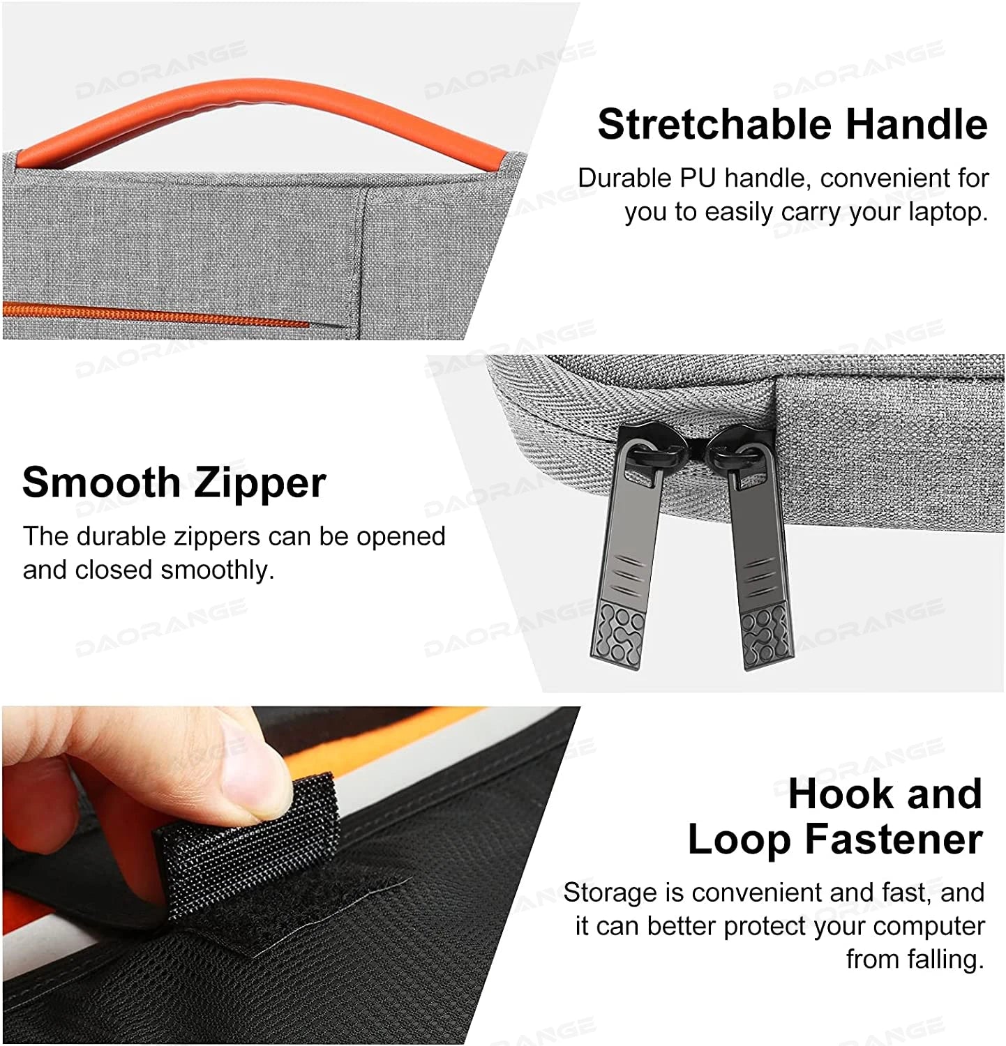 Waterproof Laptop Bag 13 14 15INCH Portable Cover Double Zipper Computer Carrying Bag For Macbook Air Pro iPad Handbag Briefcase