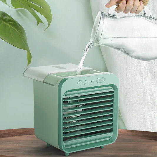 22 Celsius 30 Decibels Humidifier Cooler Fan 3 Gear Air Conditioner Fans Portable USB Chargeable Desktop Spray Fans For Office Dormitory Room