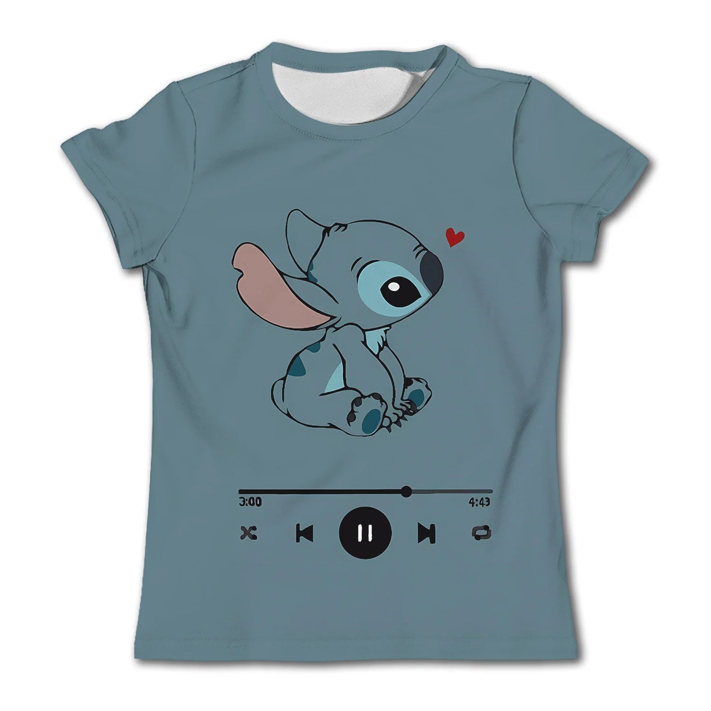 Summer Children Top Stitch Print Kids Short Sleeve T-shirt Girls Birthday T Shirts Boys' Clothing Casual O-Neck Shirt for Child