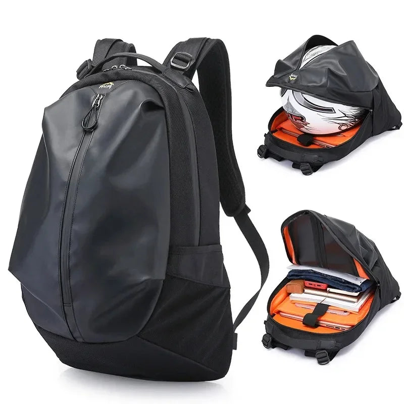 17.3 Inch Laptop Backpack For Men 40L Travel Backpack Riding Motorcycle Helmet Bag Student School Backpack Outdoor Backpack
