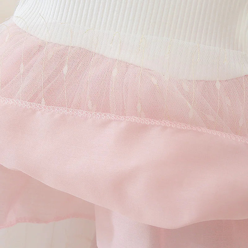 Toddler Girl Tutu Dress Summer Fashion Short Sleeve Princess Dress Cute Flower Girl Wedding Dress