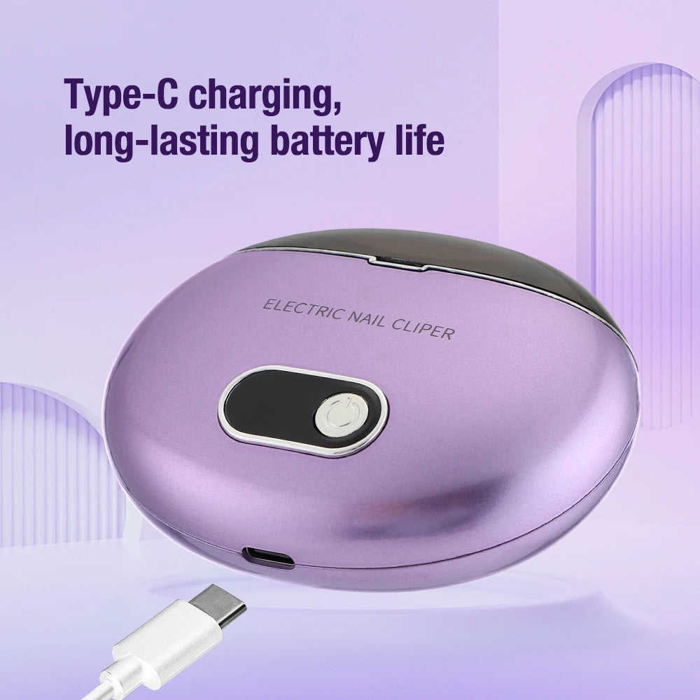 Electric Nail Clippers Rechargeable Mini Household Nail Trimming Machine for Children Adults Portable Automatic Nail Trimmer