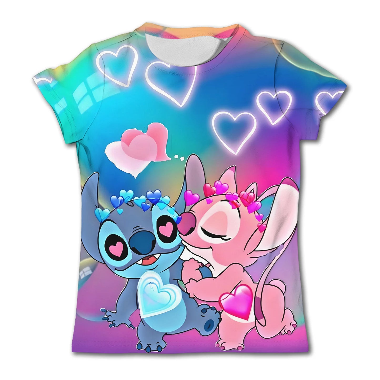 Summer Children Top Stitch Print Kids Short Sleeve T-shirt Girls Birthday T Shirts Boys' Clothing Casual O-Neck Shirt for Child